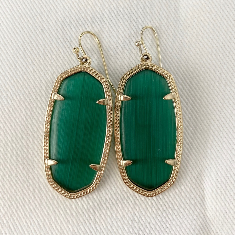 Kendra Scott | Emerald Green Drop Earrings
